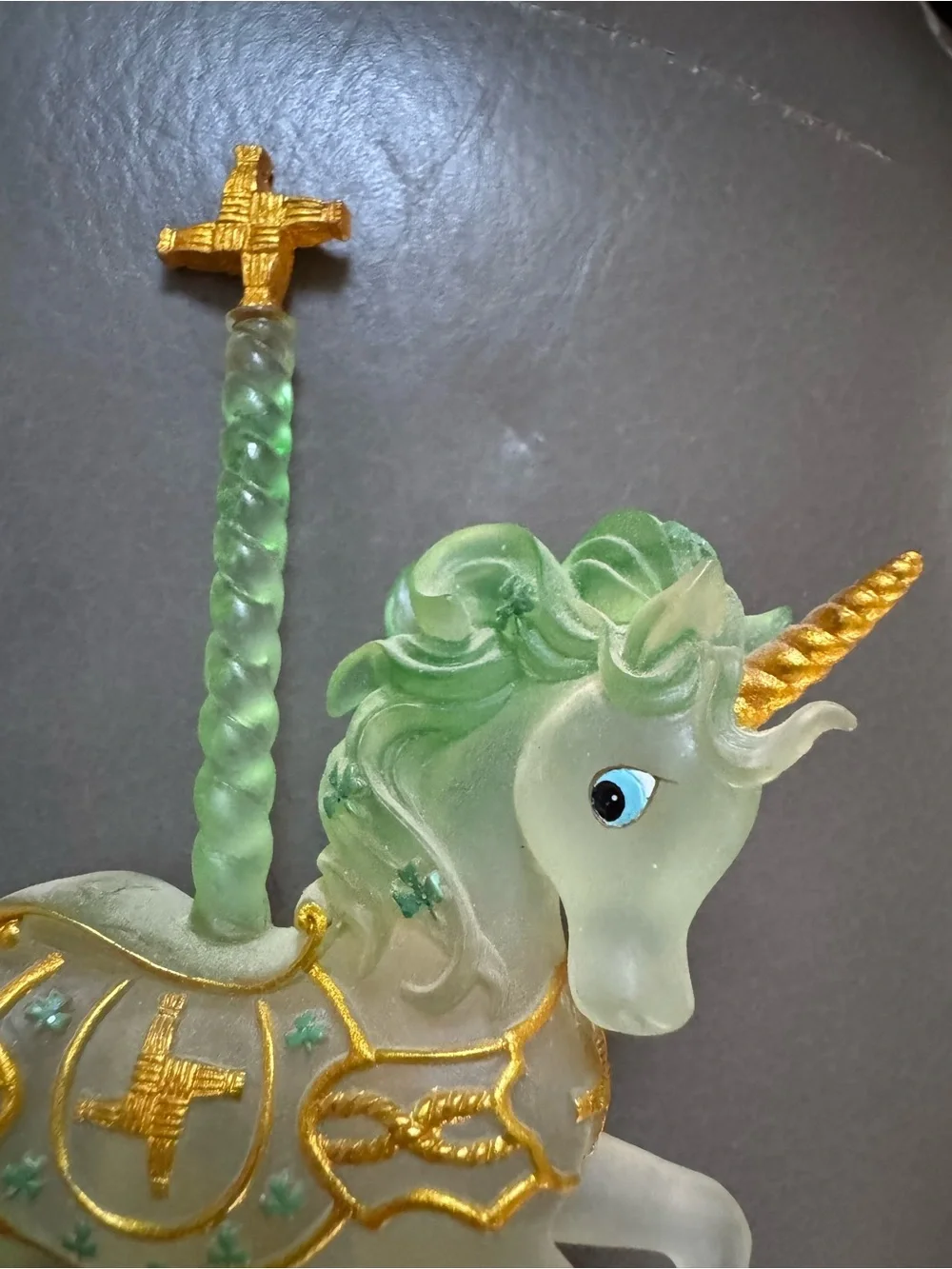 Rare-Irish luck of the Irish Unicorn Carousel Collection by Hamilton Collection
